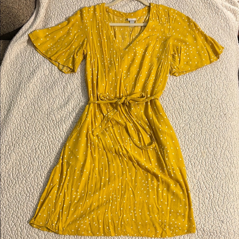 Target A New Day Yellow Polka Dot Belted Sundress